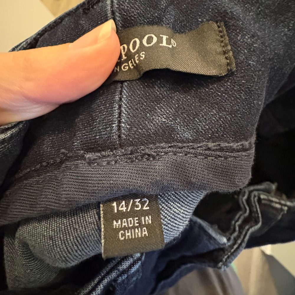 Liverpool Jeans Company Dark Blue Wide Leg Jeans - Picture 4 of 5
